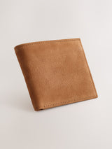 Next Tan Brown Nubuck Leather Bifold Wallet- Buy online at McGrocer