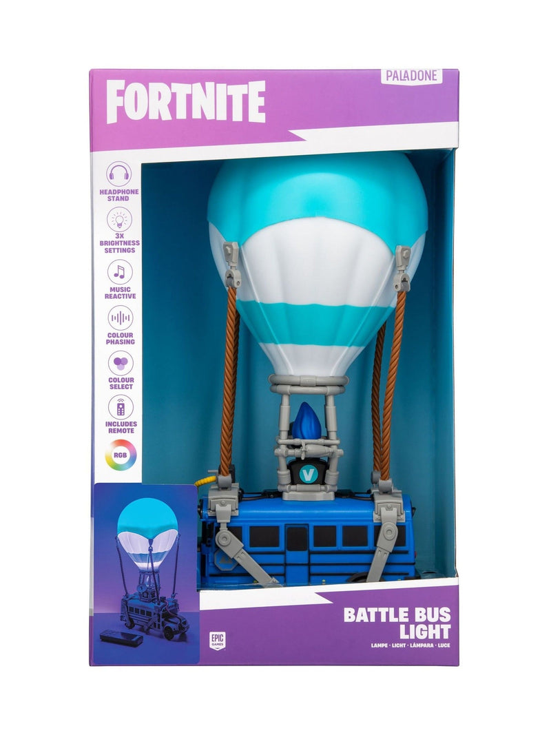 Fortnite Blue Battle Bus Diorama Light 32cm, imported from the UK