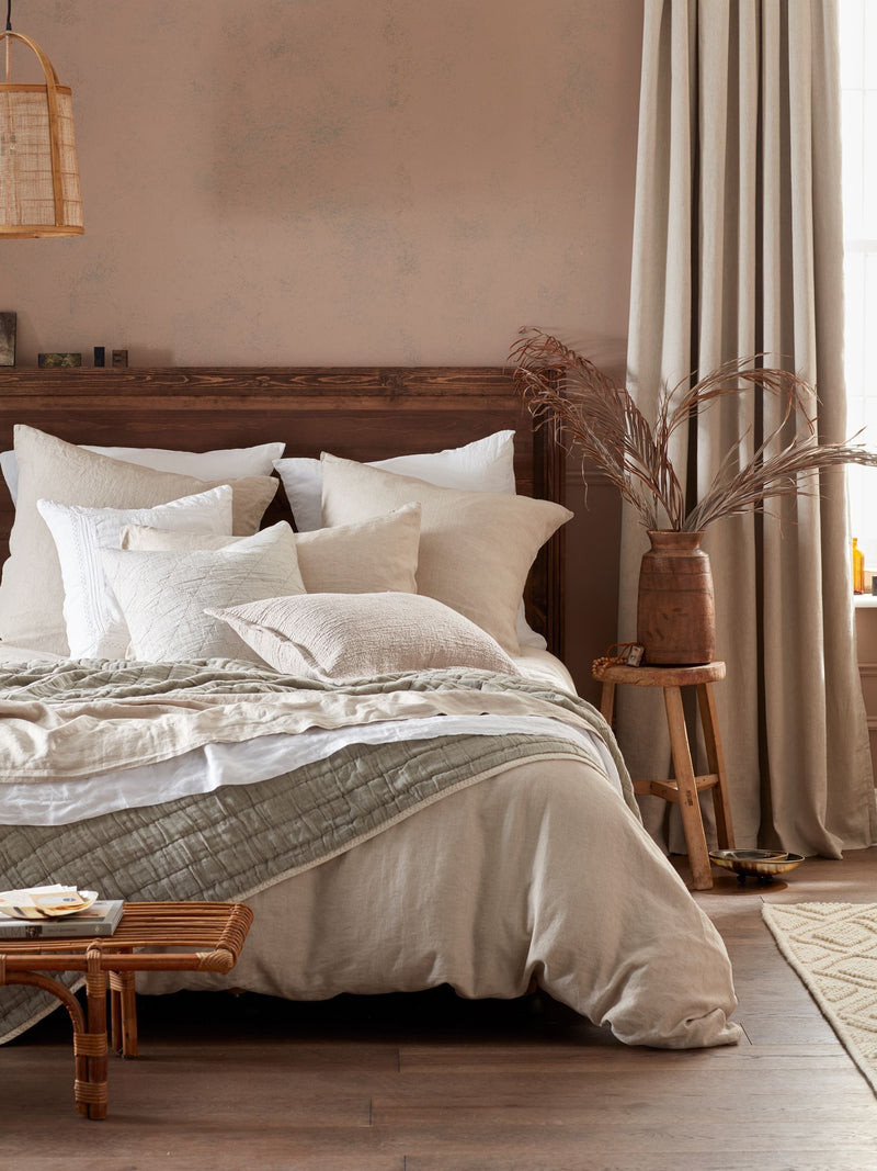 Secret Linen Store natural 100% linen valance, imported from the UK