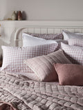 Secret Linen Store Vintage Rose gingham standard pillowcase, UK version