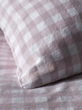Secret Linen Store Vintage Rose gingham standard pillowcase, UK version