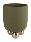 Present Time large Estilo plant pot mocha brown, imported from UK