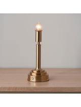 Next Gallery Home Brass Uma Rechargeable Table Lamp Brushed Brass- Buy online at McGrocer