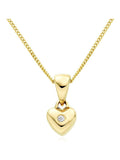 Beaverbrooks gold diamond heart pendant, imported from the UK