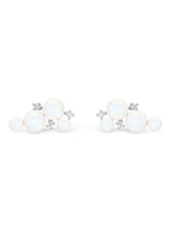 Next Beaverbrooks Silver Cubic Zirconia and Freshwater Pearl Stud Earrings 9mm- Buy online at McGrocer