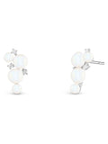 Beaverbrooks pearl stud earrings with cubic zirconia, imported from the UK