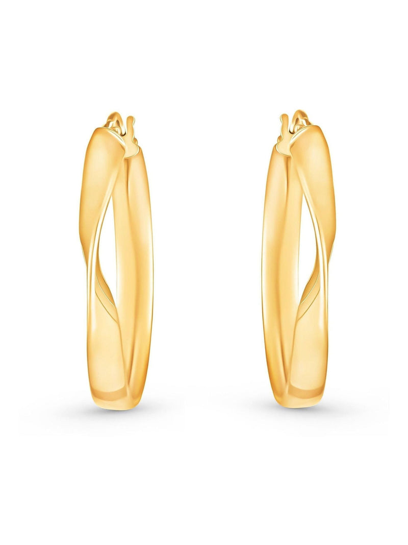 Beaverbrooks 9ct yellow gold hoop earrings 25mm, UK version