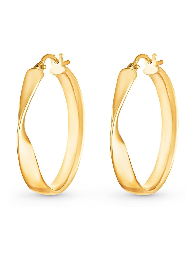 Beaverbrooks 9ct yellow gold hoop earrings 25mm, UK version