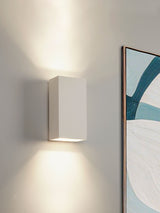 Next Searchlight White Space Square Plaster Wall Light- Buy online at McGrocer