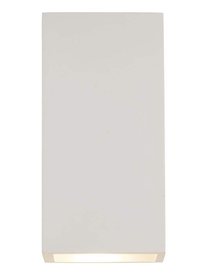 Searchlight white square plaster wall light - British product