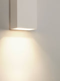Searchlight white square plaster wall light - British product