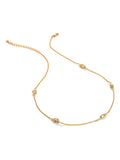 Hot Diamonds gold tone necklace with diamond 40-45cm - British product