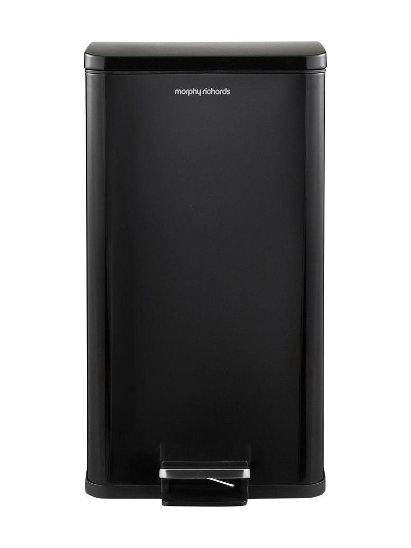 Morphy Richards black rectangular kitchen bin 30L (British brand)