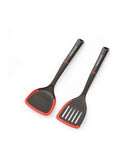 Morphy Richards black/red slotted and solid turner set, imported from the UK