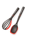 Morphy Richards whisk spoon set black red, imported from the UK