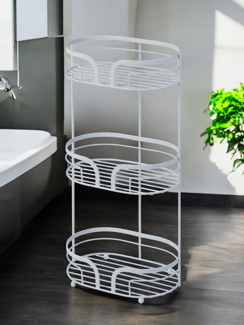 Showerdrape Dante floor and shower caddy set (British brand)