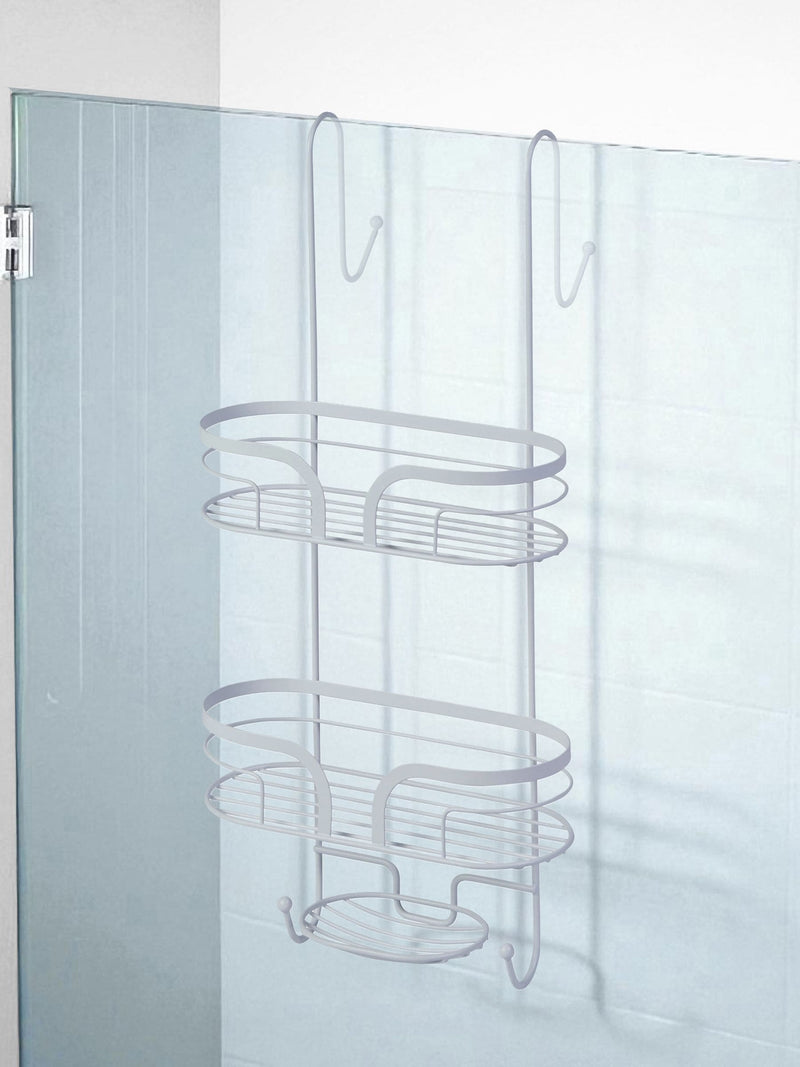 Showerdrape Dante floor and shower caddy set (British brand)