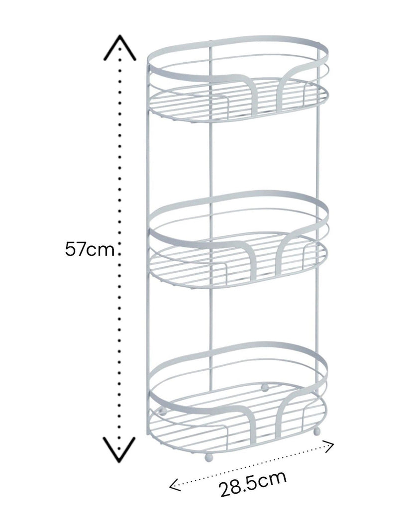 Showerdrape Dante floor and shower caddy set (British brand)
