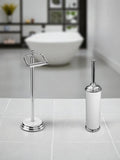 Showerdrape White Opera toilet set chrome and white ceramic, UK version