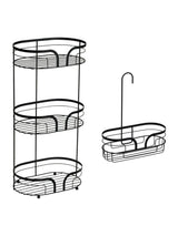 Next Showerdrape Black Dante Floor Caddy and Mini Shower Caddy Set- Buy online at McGrocer
