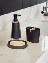 Next Showerdrape Black Sonata 3 Piece Bathroom Accessory Set- Buy online at McGrocer