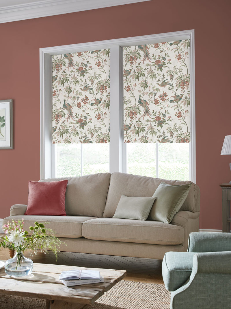 Laura Ashley Attleton sage made to measure roller blind, imported from the UK