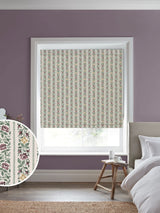 Next Laura Ashley Dusky Plum Purple Talon Stripe Made to Measure Roman Blinds- Buy online at McGrocer