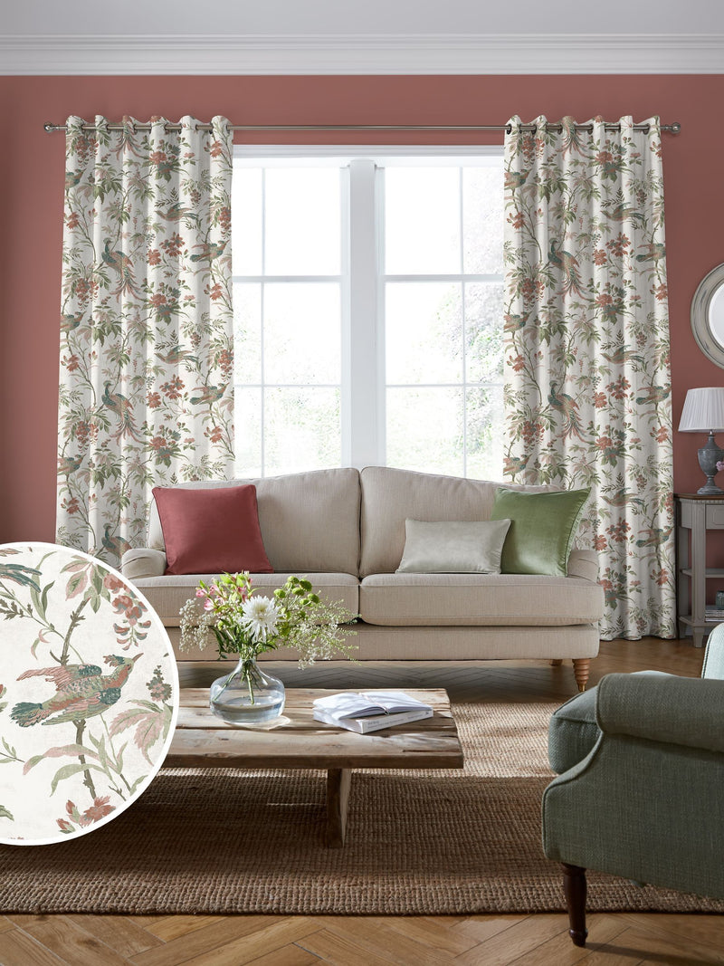 Laura Ashley Attleton sage green curtains - British brand