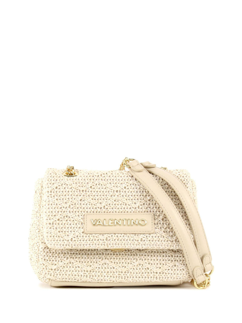 Valentino Cream Ocarina Summer Flap Bag luxury handbag, imported from the UK