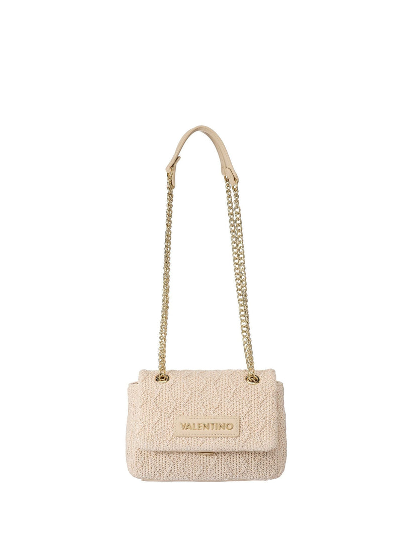 Valentino Cream Ocarina Summer Flap Bag luxury handbag, imported from the UK