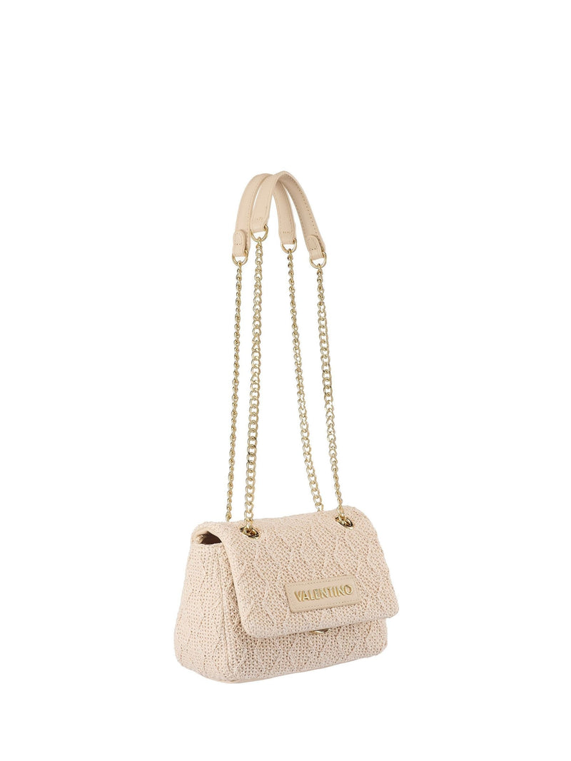 Valentino Cream Ocarina Summer Flap Bag luxury handbag, imported from the UK