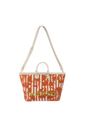 Valentino Orange Kore shopping bag with bold logo and print (British brand)