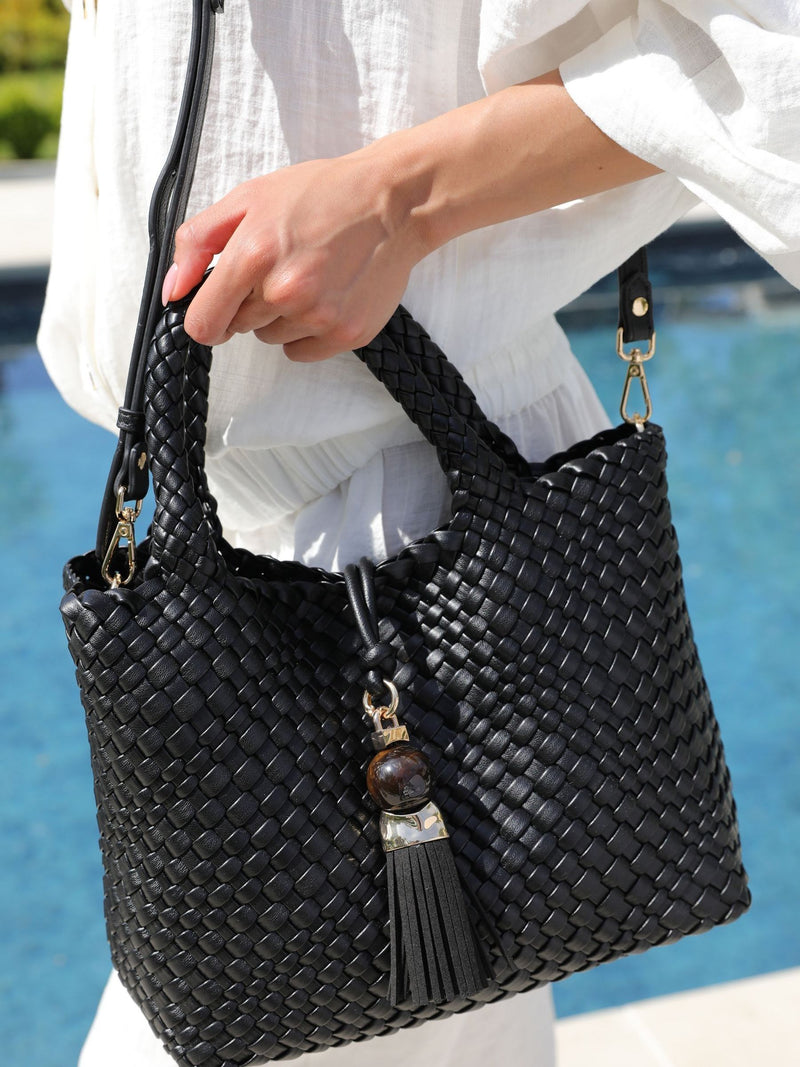Luella Grey woven cross-body bag medium, UK version