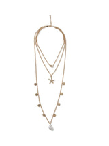 Next Aela Gold Tone Long Multirow Starfish Necklace- Buy online at McGrocer