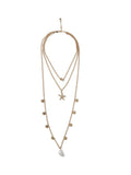 Aela gold tone starfish multirow necklace, imported from the UK