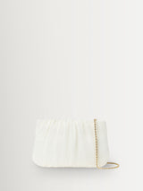 Next Loeffler Randall White Brit Pleated Clutch- Buy online at McGrocer