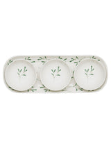 Next Sophie Conran White Mistletoe Porcelain Dip Bowls and Tray Set- Buy online at McGrocer