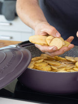 Next MasterClass Purple Shallow Casserole Dish with Self Basting Lid 4L- Buy online at McGrocer