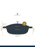 MasterClass shallow casserole dish 4L with self-basting lid - British product