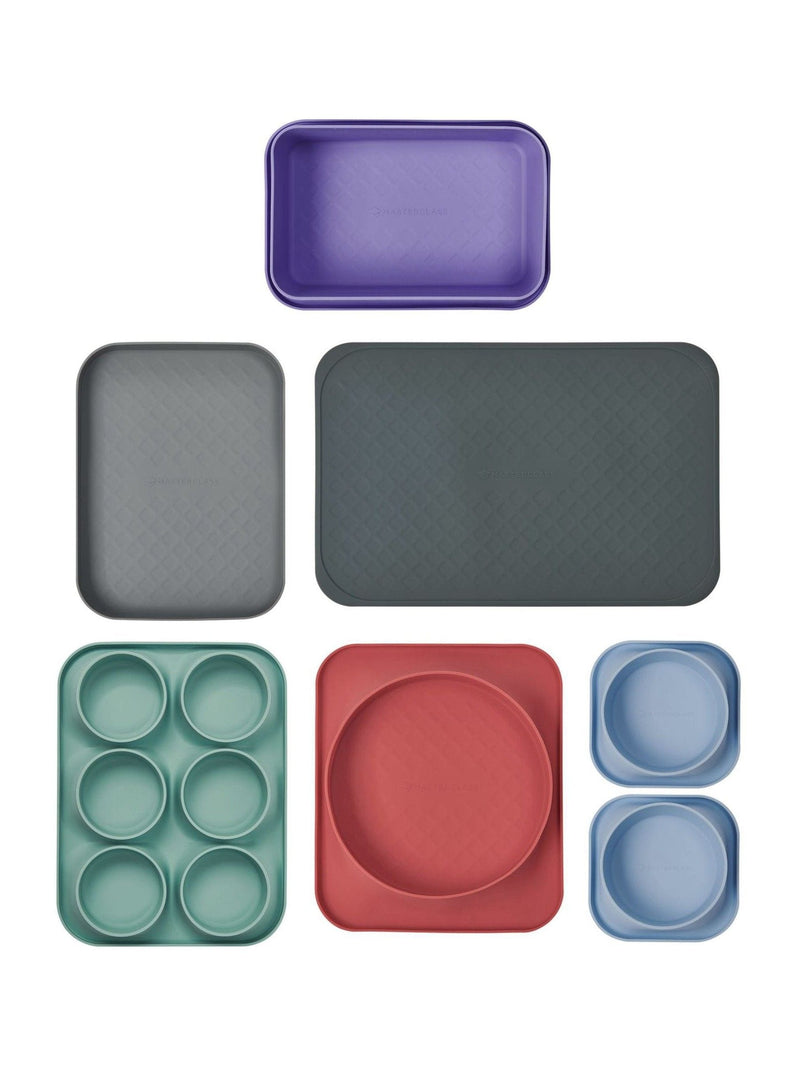 MasterClass multicolour silicone bakeware set 7 piece, imported from the UK