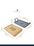 MasterClass grey roasting set with silicone rack and handles, imported from the UK