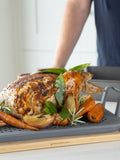 MasterClass grey roasting set with silicone rack and handles, imported from the UK