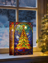 Next Premier Decorations Ltd BOLit Tree Stained Glass Table Top Ornament 21x13cm- Buy online at McGrocer