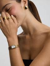 Next D.LOUISE Gold Tone Waterproof Classic Linked Watch 28mm- Buy online at McGrocer