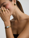 D.LOUISE gold tone classic linked watch 28mm (British brand)