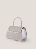 Monsoon silver diamanté bow handbag small - British product