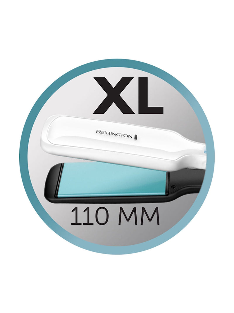 Remington Shine Therapy wide white straightener, UK version