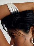 Reiss Gold Tone Florence Fluid Sculpted Cuff Bracelet