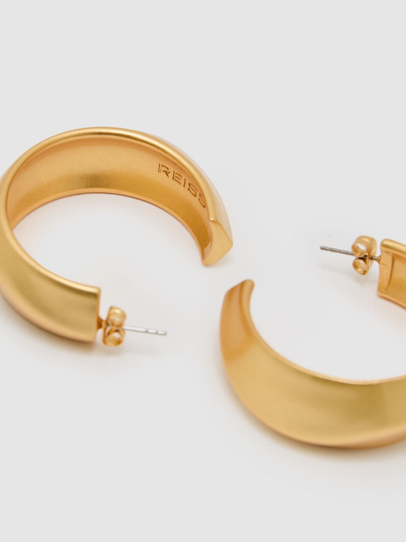 Reiss gold tone Tara twist hoop earrings 4cm - British product