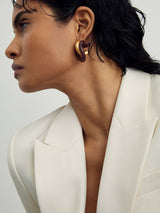 Next Reiss Gold/Burgundy Pixie Resin Knot Earrings- Buy online at McGrocer